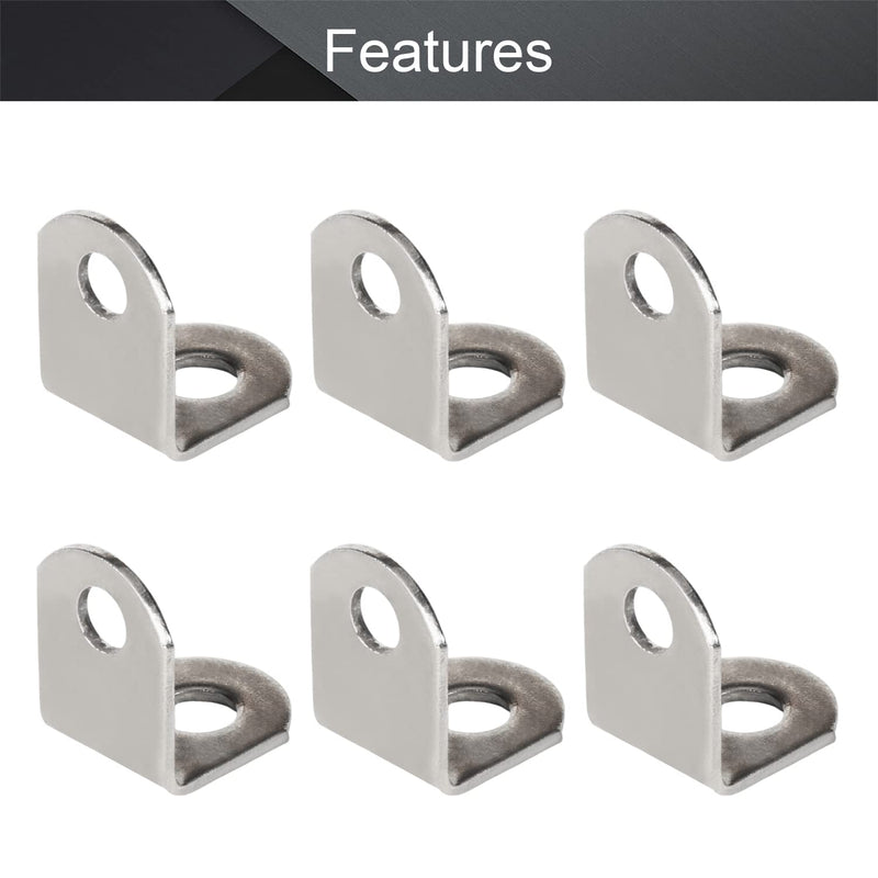 MroMax 50 PCS 0.71" x 0.71" L-Shaped Plating Angle Brace Color Zinc Iron Rracket Right Angle Joint Bracket Fastener Connection Angle Bracket