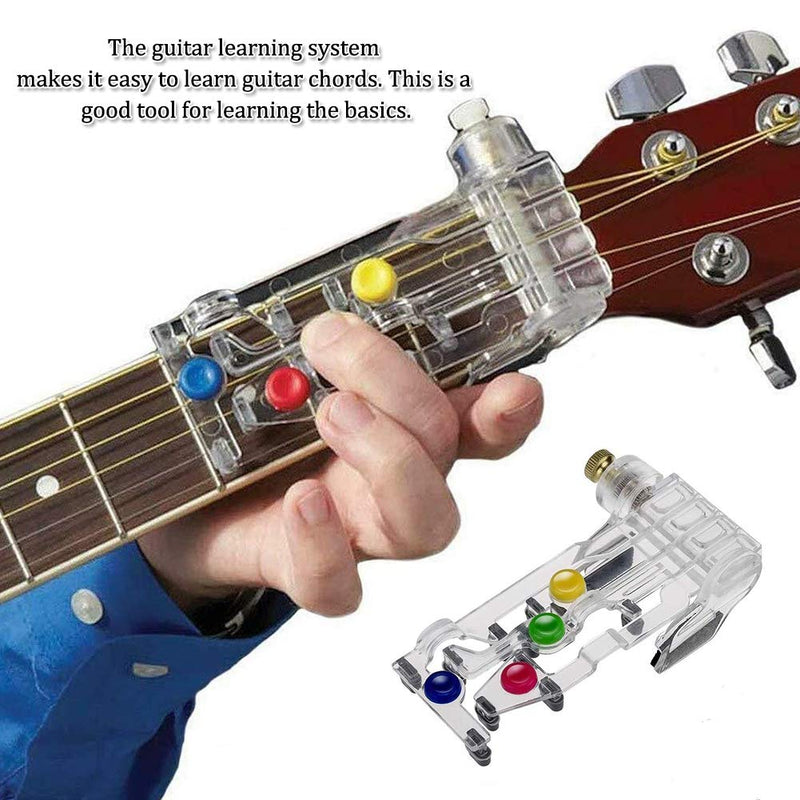 2 Pack Guitar Chord Learning System Device, Guitar Teaching Aid Classical Assistant Practice Tuners Tools and Pain-Proof Finger Guitar Aid, Good Gift for Guitar Lover Beginner