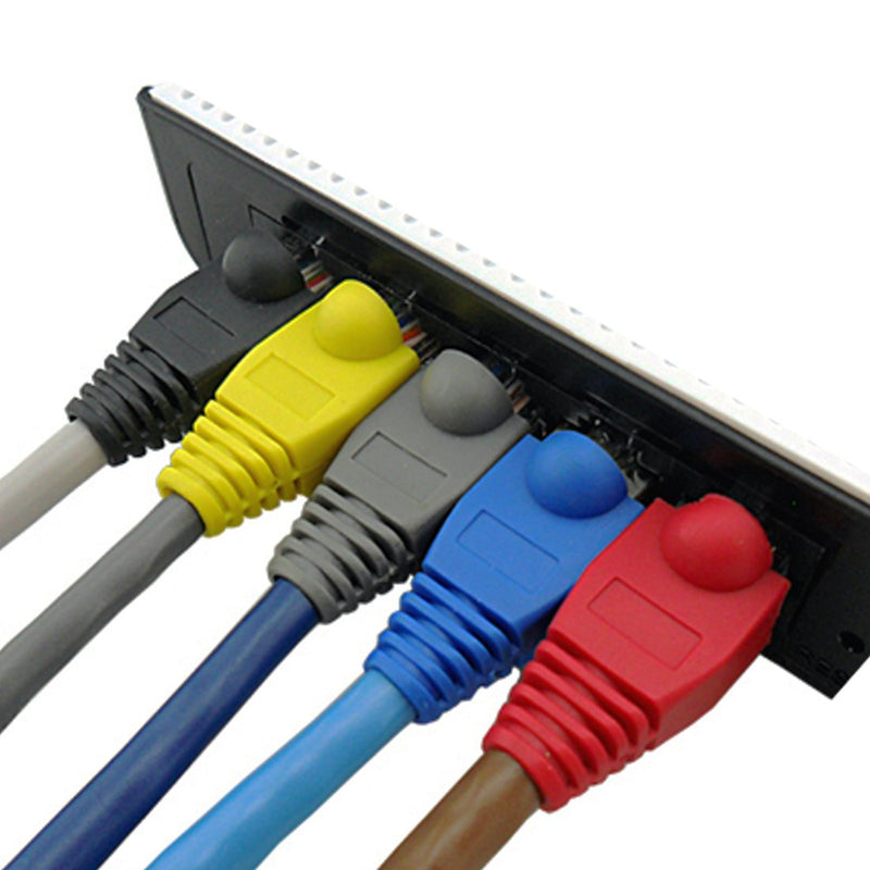 Soft Plastic Ethernet RJ45 Cable Connector Boots Cover Strain Relief Boots CAT5 CAT5E CAT6 CAT6E 100PCS by Copapa (Black) Black