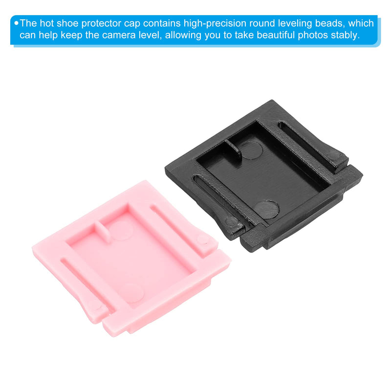 [AUSTRALIA] - PATIKIL Universal Camera Hot Shoe Cover Cap, 8 Pack Hot Shoe Cap Hot Shoe Protector Plastic Suitable for DSLR/SLR Camera, Pink Black 