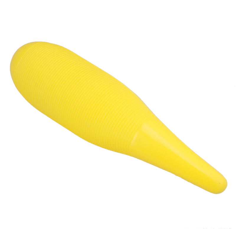 Mxfans 25x6cm Yellow Plastic Guiro with Metal Scraper Musical Learning Tool