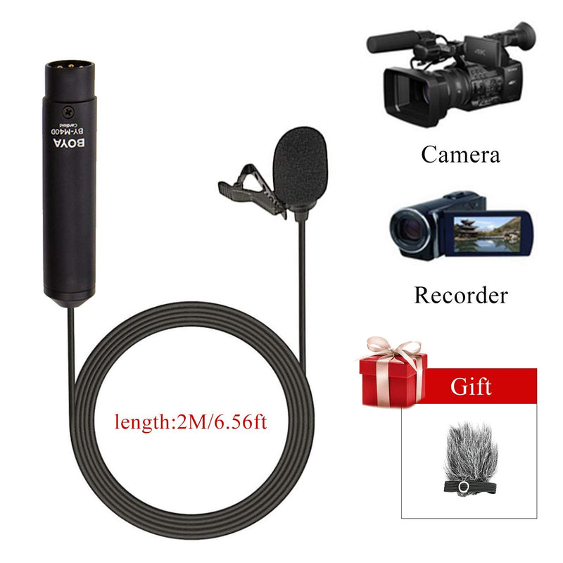 [AUSTRALIA] - BOYA BY-M4OD Phantom Power XLR Omnidirectional Lavalier Microphone Clip-On Mic for Canon Sony Panasonic Camcorders Zoom H4n H5 H6 TASCAM Audio Recorders 