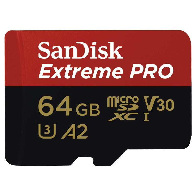 SanDisk Extreme Pro MicroSDXC UHS-I U3 A2 V30 64GB + Adapter