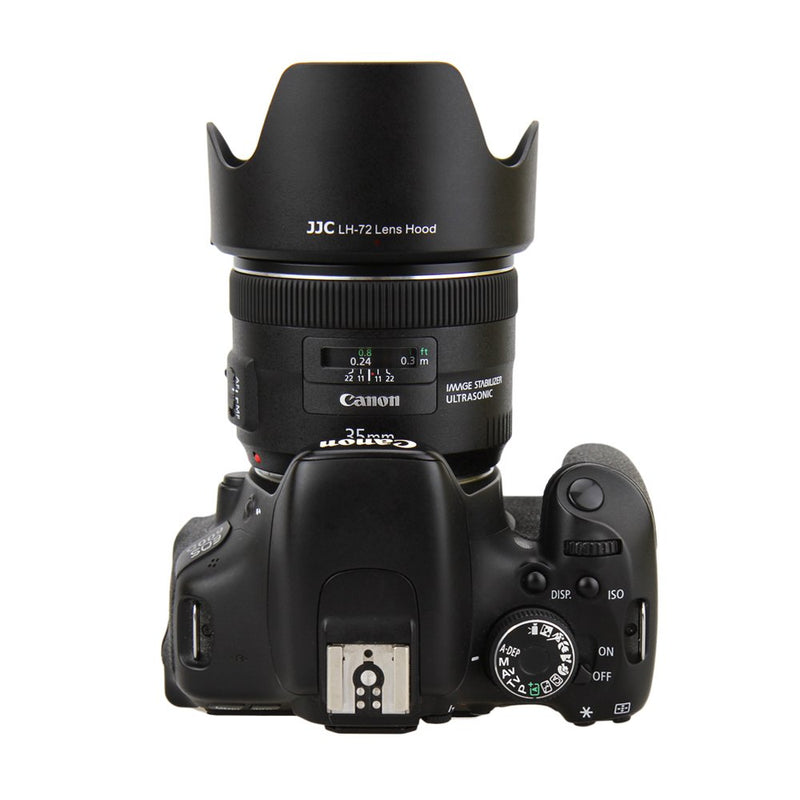 JJC Dedicated Reversible Lens Hood Shade Protector for Canon EF 35mm f2 is USM Lens Replaces Canon EW-72 Lens Hood, with Button to Lock or Release