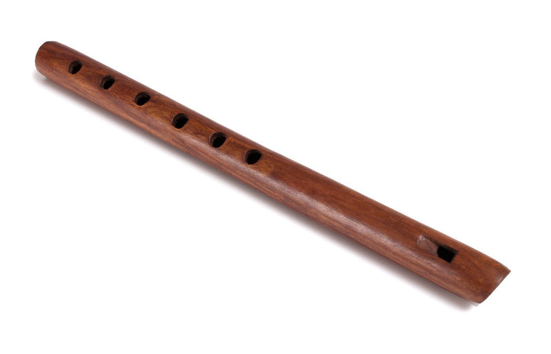 Chirstmas Sale -13" Indian Musical Instruments Hand Carved Wooden Flute with Rustic Finish