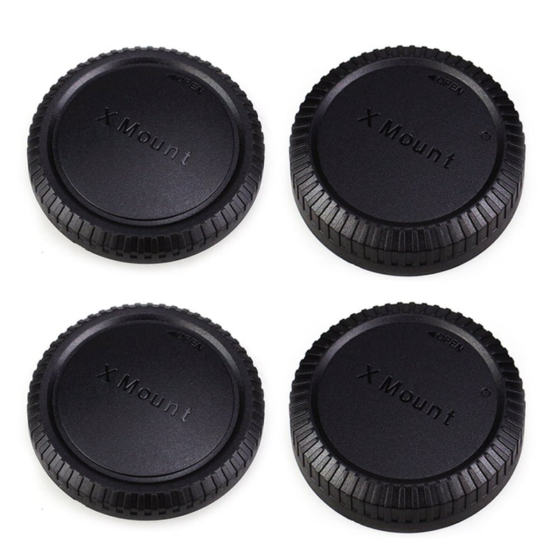 2 Pack JJC Body Cap and Rear Lens Cap Cover Kit for Fuji Fujifilm X Mount Cameras and Fujifilm Fujinon X Mount Lenses For Fujifilm X Mount