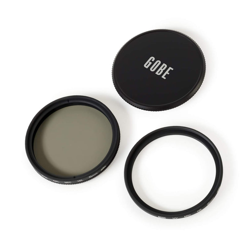 Gobe 43mm UV + Circular Polarizing (CPL) Lens Filter Kit (3Peak)