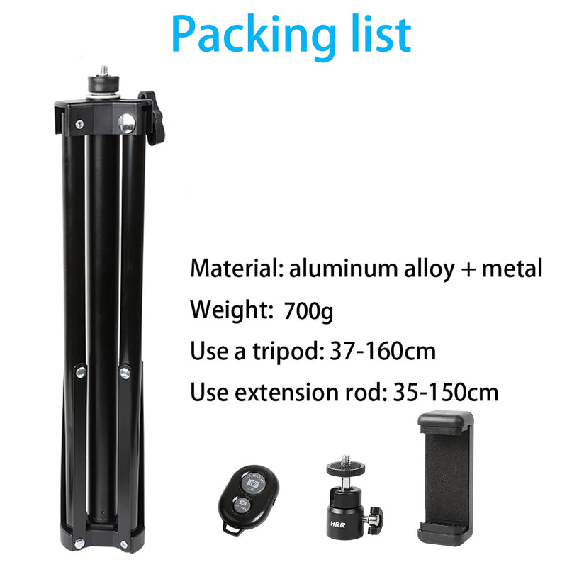 PellKing 2in1 Tripod Extension Rod 59in Adjustable Selfie Stick with Phone Clip for DJI OM4 5/Osmo Mobile 3 2/Feiyu Zhiyun and More Hand Held Gimbal Stabilizer Accessories