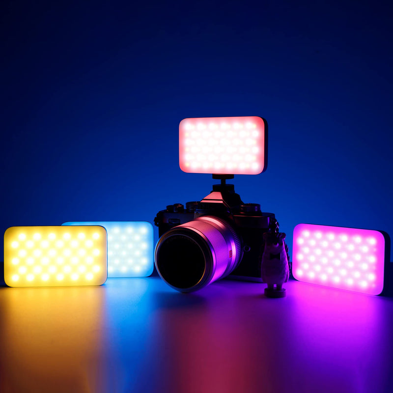 Portable RGB LED Photography Light Panel, APP Remote 5W Full Color Streaming Light for Streamers Video Photography YouTube Tiktok Vlog Version II ( APP remotel)-Blue