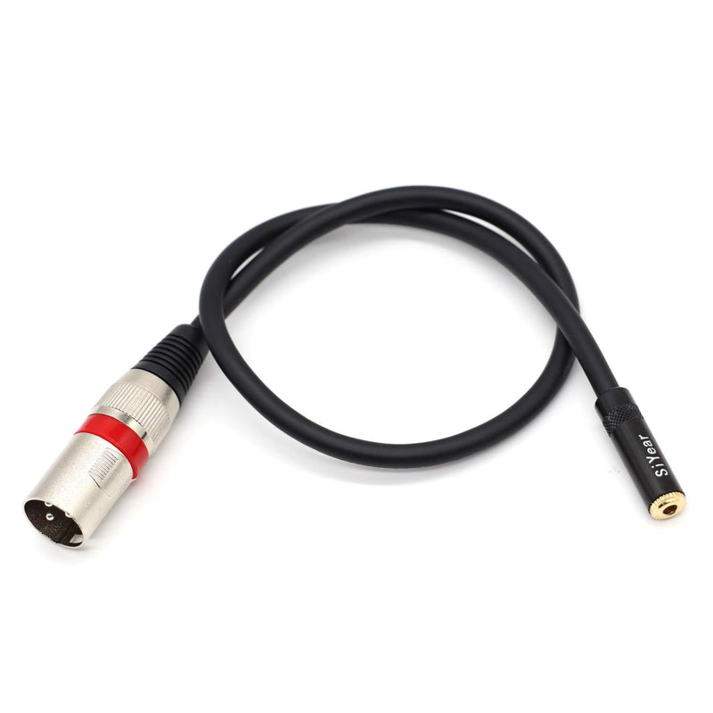 [AUSTRALIA] - SiYear 3.5mm Female Mini Jack Stereo to XLR Male Microphone Cable, 1/8" Female TRS to XLR 3 Pin Adapter Cord Converter(0.5M) 3.5F-XLRM-50cm 