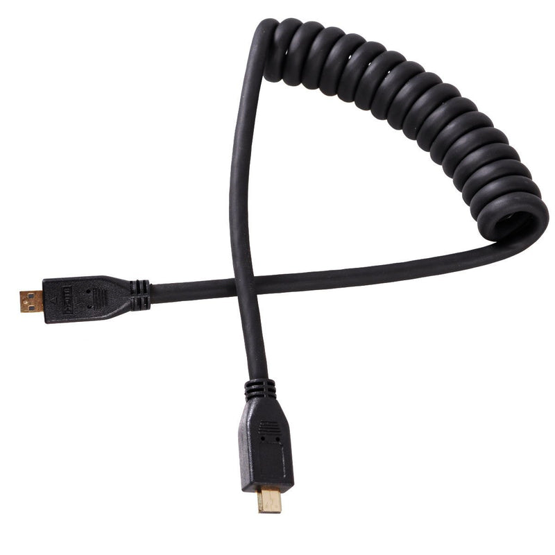 UCEC 11.81"/30cm Coiled Micro HDMI to Micro HDMI Cable for Gopro Cameras Small HD Monitors Micro to Micro