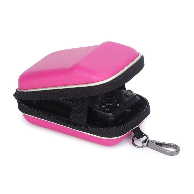 [AUSTRALIA] - Hard EVA Shock Resistant Compact Digital Camera Case Carrying Protective for Canon PowerShot SX730 HS G9 X Nikon COOLPIX W100 Panasonic Lumix DMC TZ80 Sony Cyber-Shot HX90 Olympus Tough TG-5, Pink 