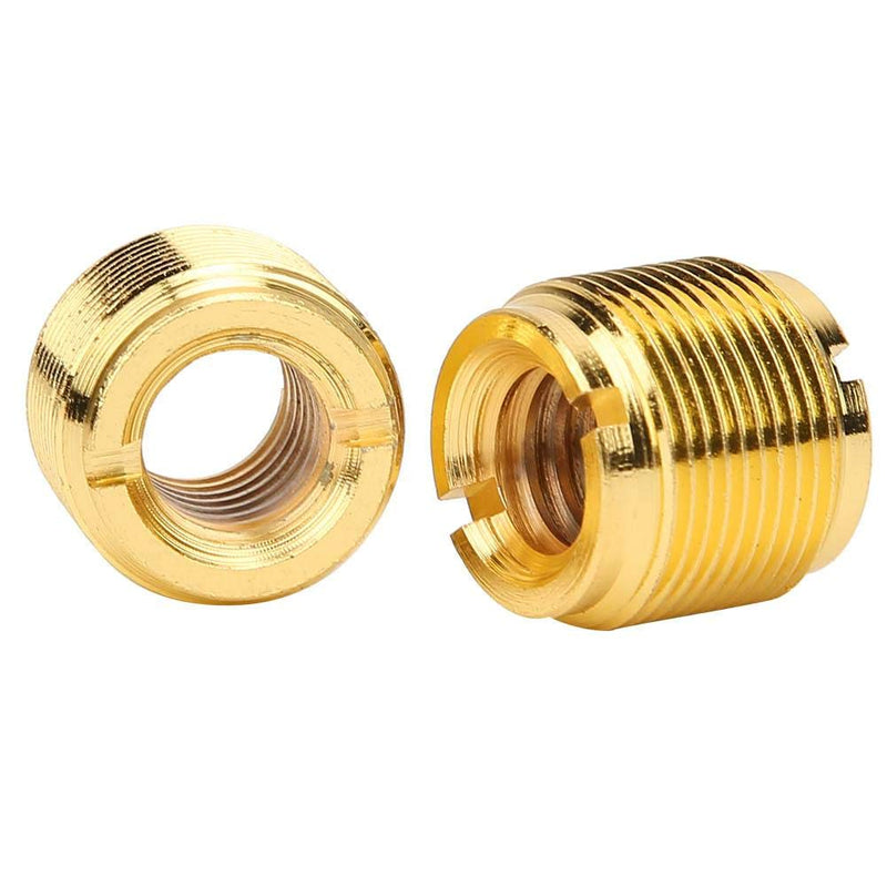 Dilwe Microphone Screw Adapter, 2Pcs Metal 5/8in Male to 3/8in Female Thread Screw Adapter for Microphone Stand Clip Accessories