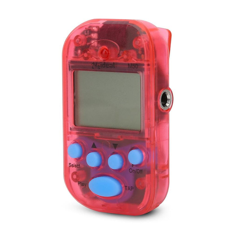 Bnineteenteam Digital Metronome M50 Clip-On Metronome Electronic Metronome Pocket Metronome Suitable for Guitar,Piano,Violin,Drum and Other Instruments Red