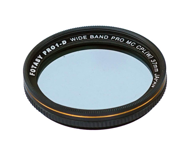 Fotasy 37mm Ultra Slim Circular PL Lens Filter, Nano Coatings MRC Multi Resistant Coating Oil Water Scratch, 16 Layers Multi-Coated 37mm CPL Filter, Black