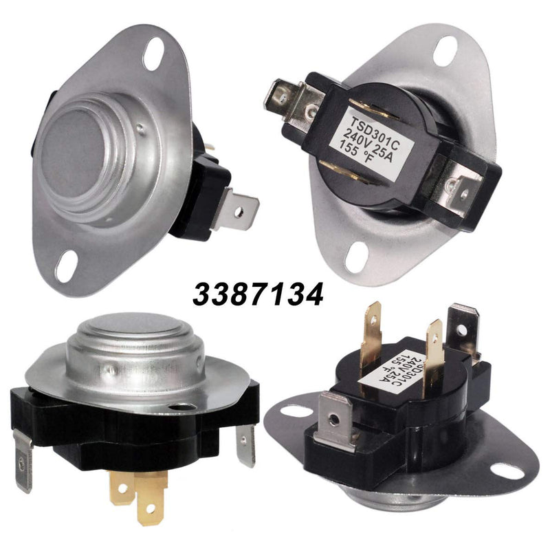 Ansoon 279769 Dryer Thermal Cut-Off Kit, 3387134 Dryer Cycling Thermostat and 3392519 Dryer Thermal Fuse Replacement Part Compatible for Whirlpool Dryers Replaces 3977394 3390291 PS345113 AP6008325