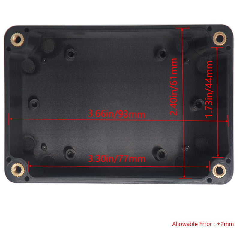 Otdorpatio 2 Pack Project Box ABS Plastic Black Electrical Boxes IP65 Waterproof DIY Electronic Junction Box Power Enclosure 3.94x2.68x1.97 inch(100 x 68 x50 mm) 3.94"x2.68"x1.97"(2Pcs)