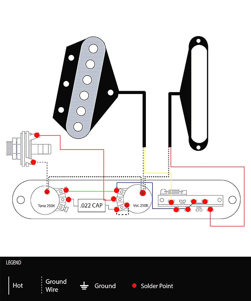 Timiy Tele Guitar Panel Direct Control Plate 3 Way Loaded Switch Wiring Harness Knobs - Chrome