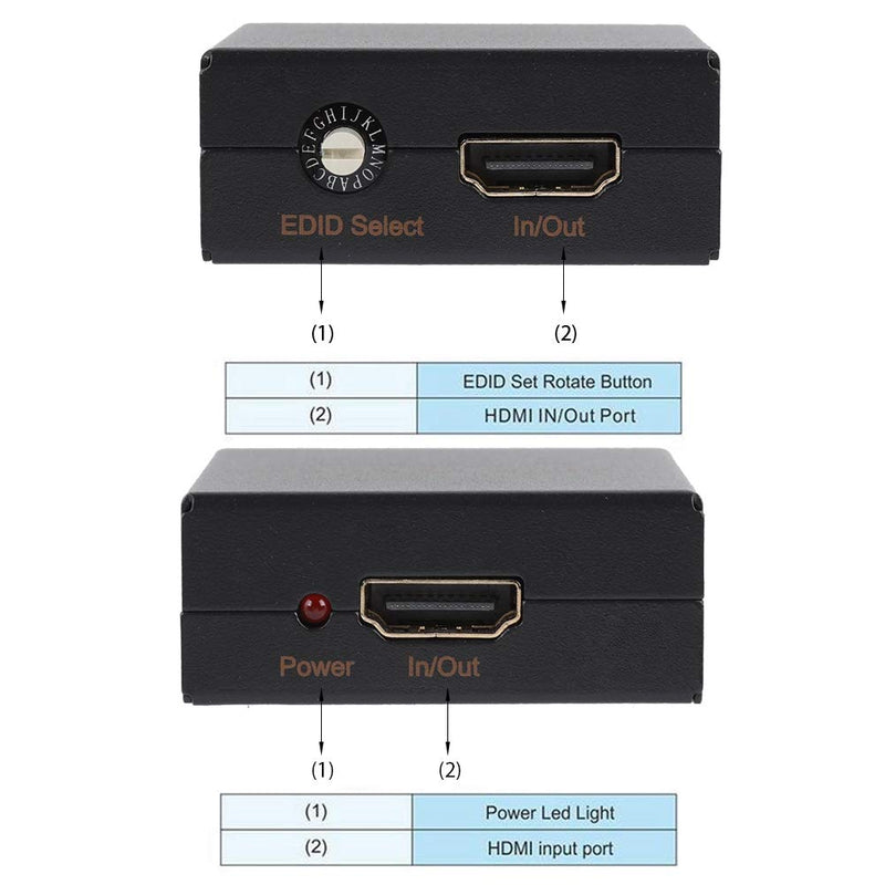 EDID Manager, HDMI EDID Feeader EDID Manager Emulator Support 4K CEC HDMI EDID Manager Audio/Video Control.