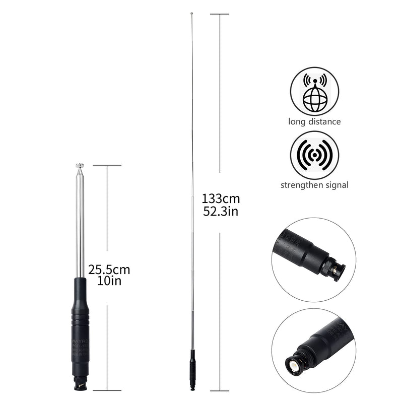 [AUSTRALIA] - UAYESOK CB Antenna 27MHz 10 Meter BNC Antenna for Cobra HH50WXST HHRT50 C75WXST Midland 75-822 75-785 Uniden BC75XLT BC125AT PRO401HH Handheld Cb Radio Scanner 