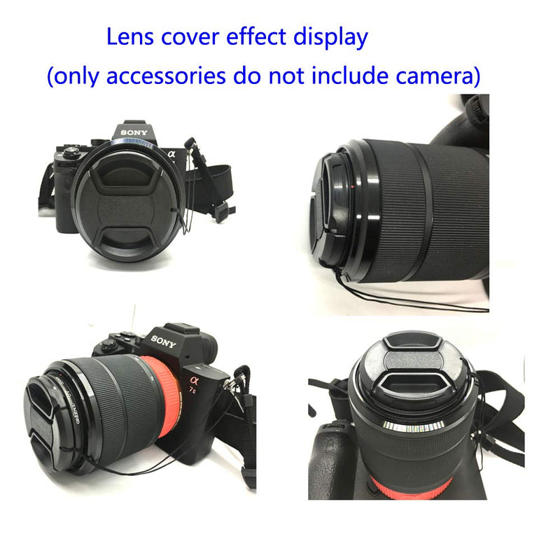 2-Pack 62mm Lens Cap Cover for Sony E18-200mm E10-18mm, Compatible for Sigma 30mm f/1.4,Compatible for TAMRON 18-200mm Lens