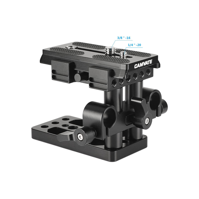 CAMVATE Quick Release Mount Base QR Plate for Manfrotto 501/ 504/ 577/701 Tripod Standard Accessory(Black) - 1437