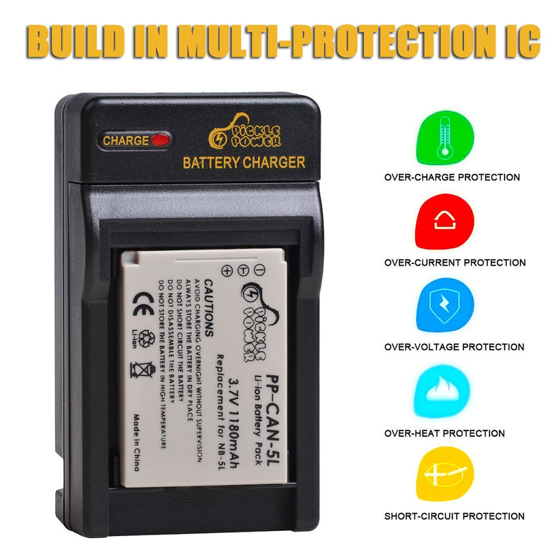 [AUSTRALIA] - NB-5L Battery (3-Pack) and Charger for Canon PowerShot S100 S110 SD700 is SD790 is SD800 is SD850 is SD870 is SD880 is SD890 is SD900 is SD950 is SD970 is SD990 is SX200IS SX210IS SX220IS 