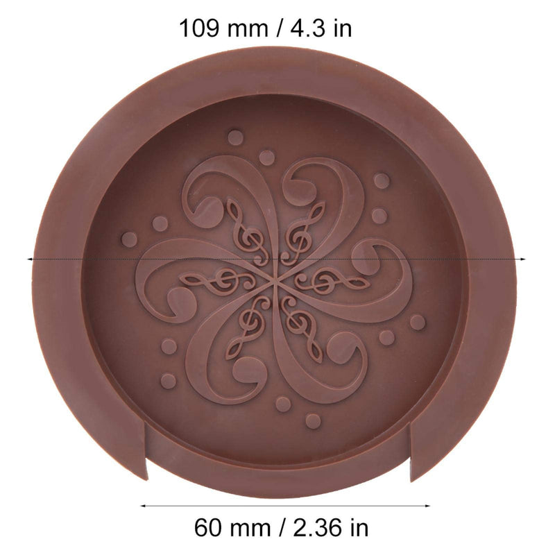 Guitar Sound Hole Cover Silicone Sound Hole Cover Guitar Parts Practical for Guitar Players(For brown 41 inch guitar) For brown 41 inch guitar