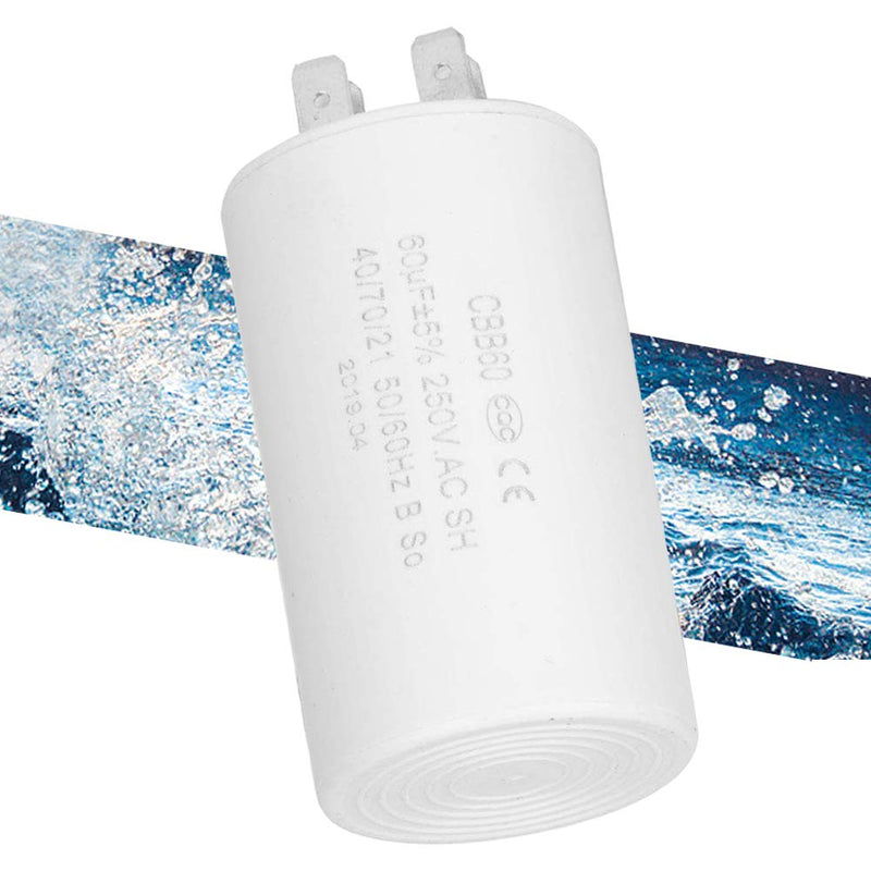 AC 250V 60uF 50/60HZ Cylinder Shaped Run Round Capacitor CBB60 for Motor Cool/Heat Pump Washing Machine,ac Capacitors