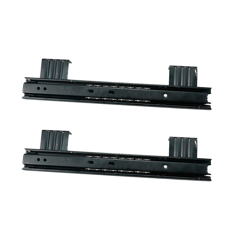 Quluxe 12 Inch Slides Heavy Duty Metal Slides Keyboard Slides Mounting Accessories for Under Desk Kitchen Cabinet Drawer- Black