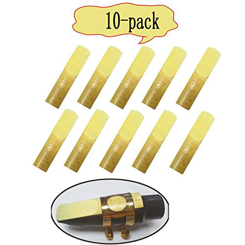 Saxophone Reeds Size 2.5, Alto Sax Traditional Reeds Strength 2 1/2, 10-pack