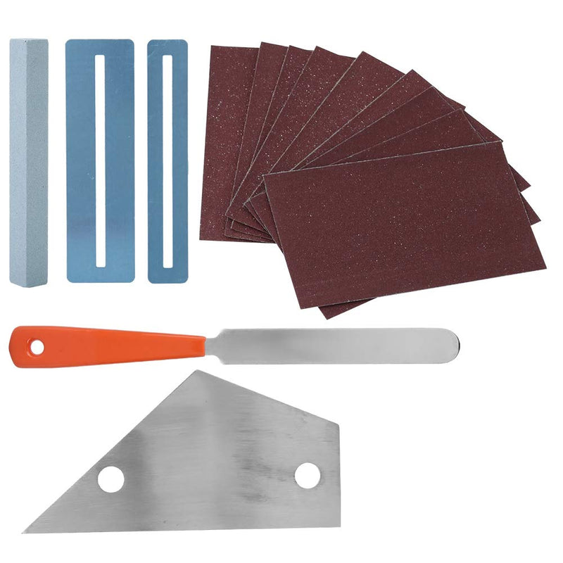 [AUSTRALIA] - Guitar Repairing Tools Kit with Fret Grinding File Rocker Leveling Tool Fretboard Guards Sanding Paper 
