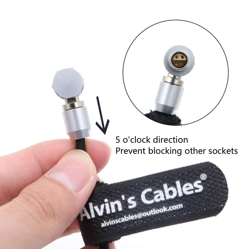 Alvin's Cables Z CAM E2 Camera Right Angle Power Cable Flexible 90 Degrees 4 Pin to D Tap