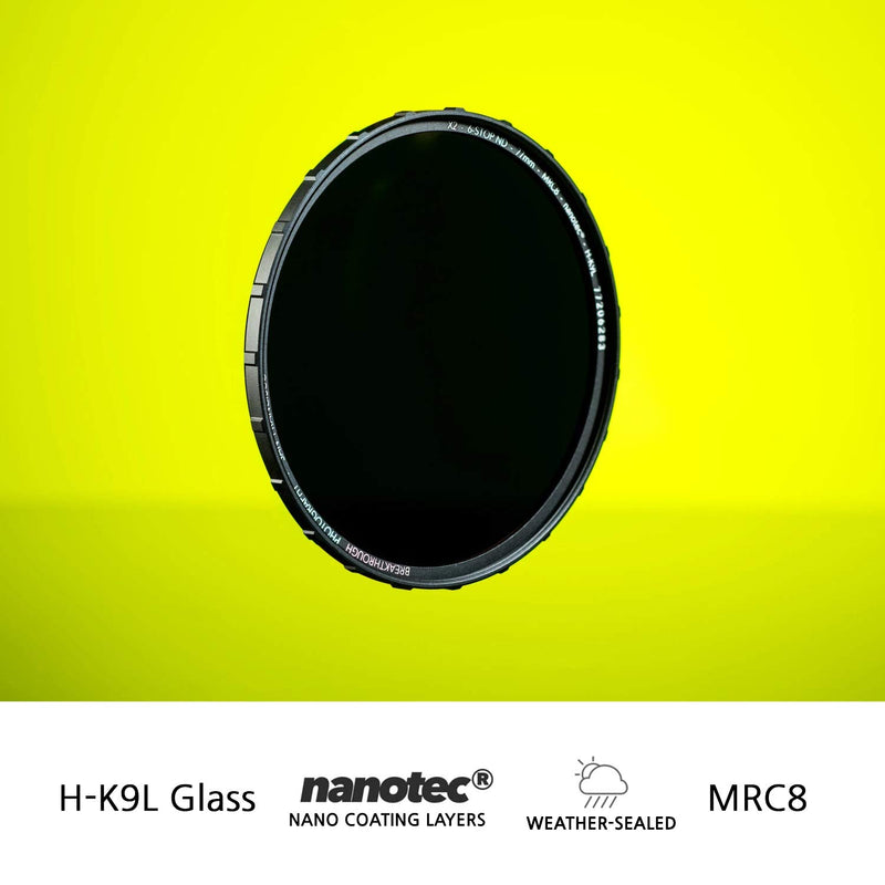 [AUSTRALIA] - Breakthrough Photography 67mm X2 6-Stop Fixed ND Filter for Camera Lenses, Neutral Density Professional Photography Filter, MRC8, H-K9L Glass, Nanotec, Ultra-Slim, Weather-Sealed X2 ND 6-STOP 