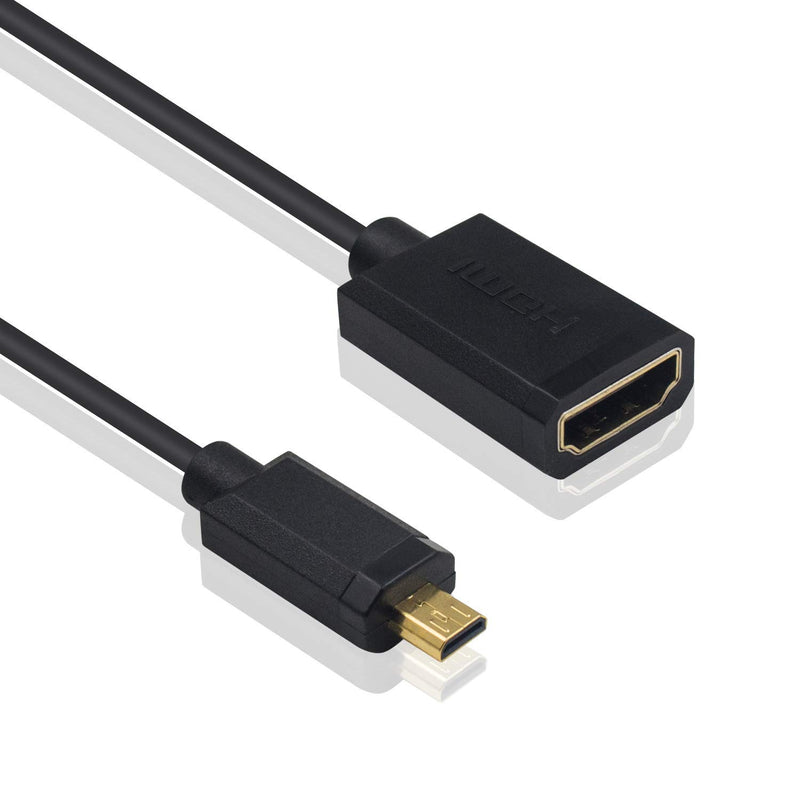 [AUSTRALIA] - Duttek Micro HDMI to HDMI Adapter Cable, HDMI to Micro HDMI Cable, Micro HDMI Male to HDMI Female Coiled Cable for Gopro Hero and Other Action Camera/Cam 1.8M/6 Feet Male to Female 1.8M 