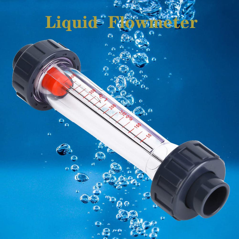 Heayzoki Liquid Flowmeter,Water Liquid Flow Meter Flowmeter,LZS-20 (D) ABS Plastic Tube Type Liquid Flowmeter