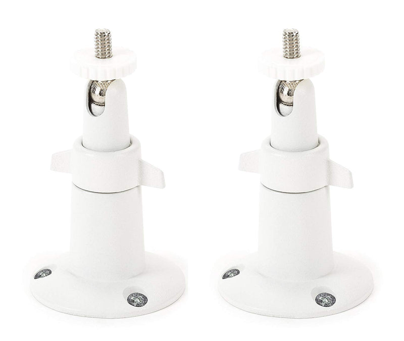 Wasserstein Adjustable Metal Mount with Universal Screw Compatible with Ring Stick Up Cam Battery and Ring Stick Up Cam Wired - Extra Flexibility for Your Ring Camera (2 Pack, White)