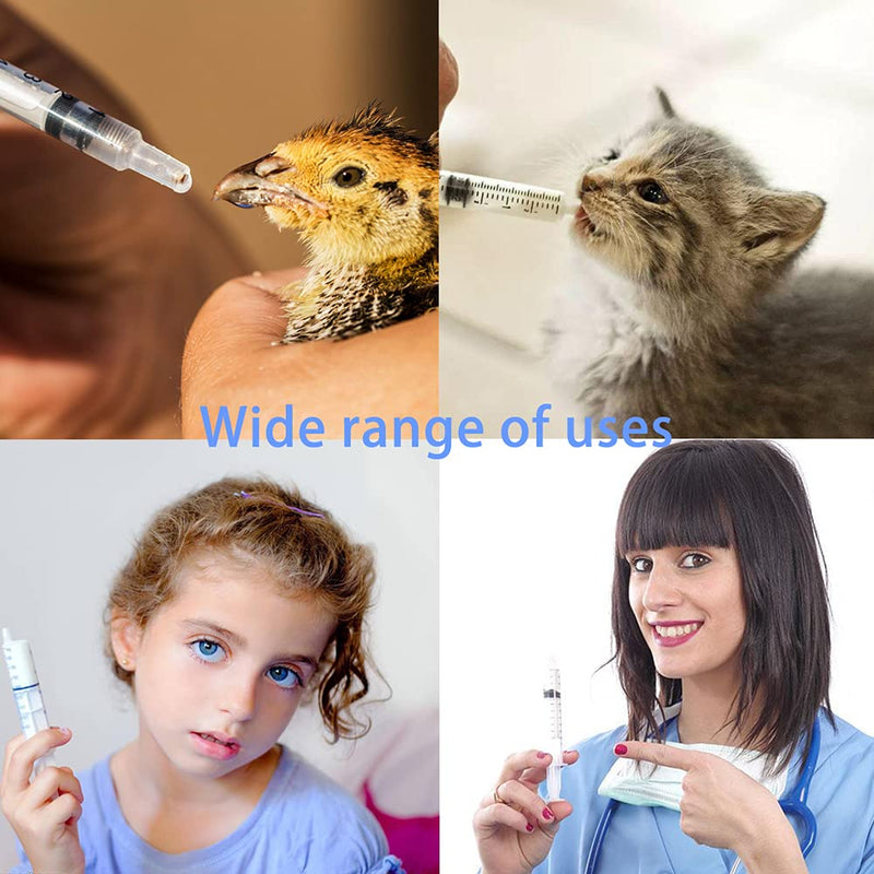 20 PCS Multi-Specification Syringe Plastic 1ml 2ml 5ml 10ml 20ml 60ml Individually Sealed for Scientific Labs, Measuring, Refilling, Feeding Pets, Oil or Glue Applicator Tools Mini Large Size