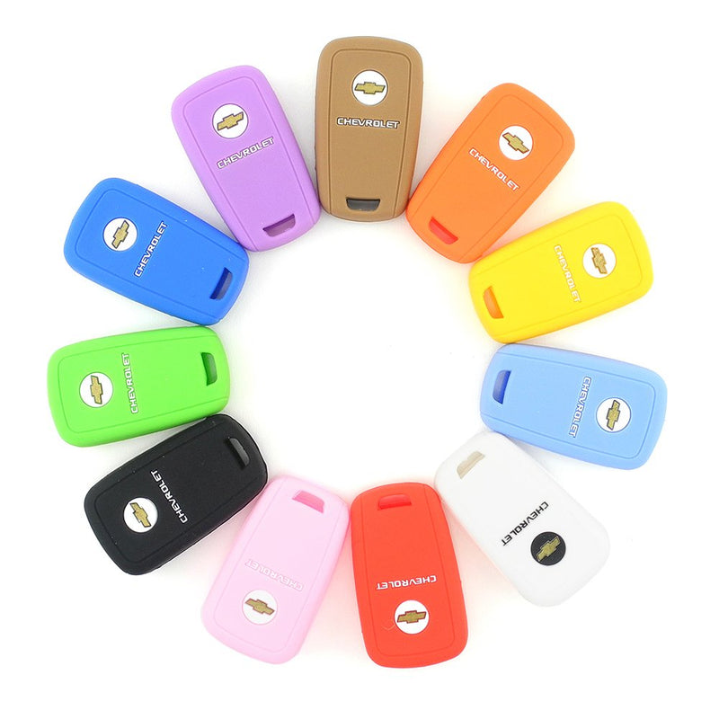 [AUSTRALIA] - iSaddle Silicone Protecting Vehicle Remote Start Key Case Cover Fob Holder for Chevrolet Camaro Cruze Equinox Malibu Orlando Sonic (Purple Color) Purple 