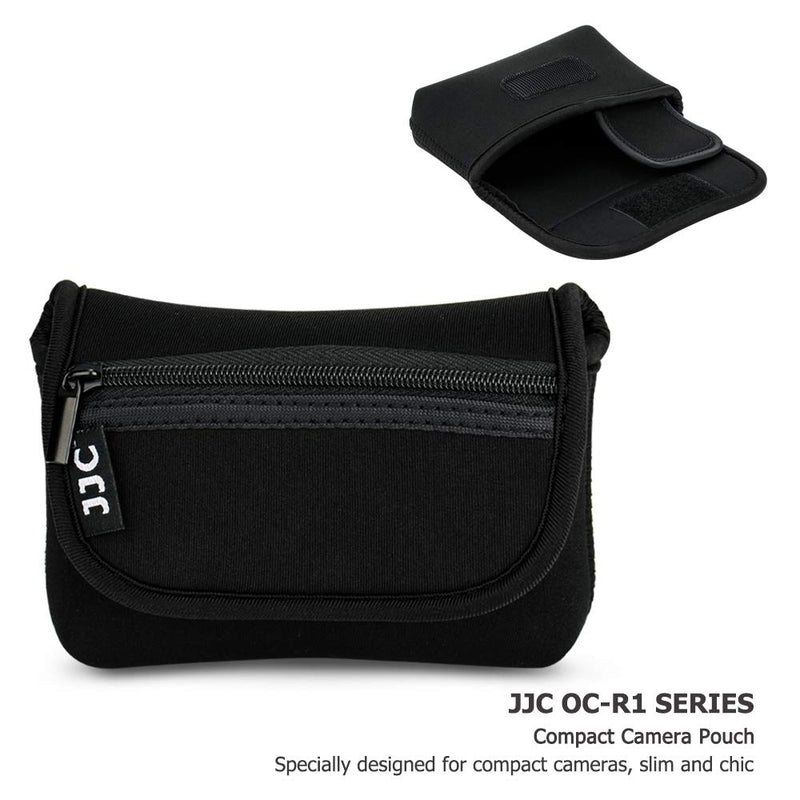 JJC Neoprene Compact Digital Camera Case Travel Pouch for Sony ZV-1 RX100 VII VA VI V IV III II DSC W800 W830 WX500 HX99 HX90V HX80 for Canon G7X III II G9X II SX740 SX730 SX620 SX610 ELPH 360 190 180 Black