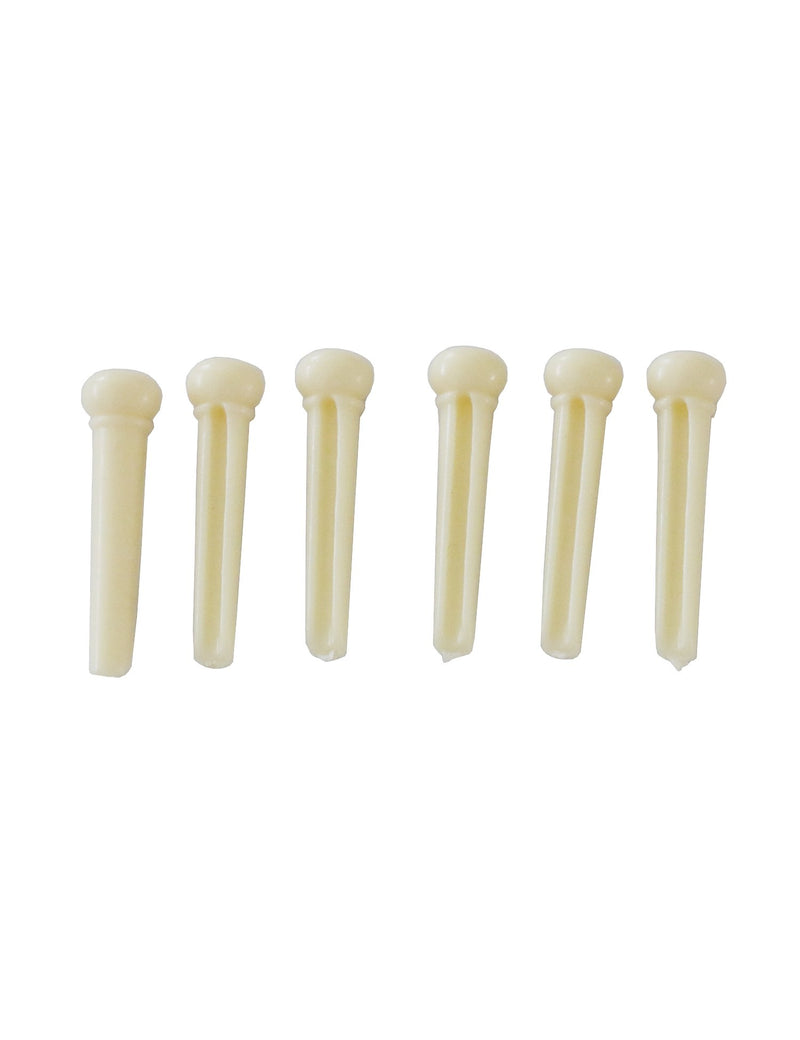 Bridge Pins for Acoustic Guitar Plastic String and Peg Replacement Parts Pack of 6 Pieces (Ivory) Ivory