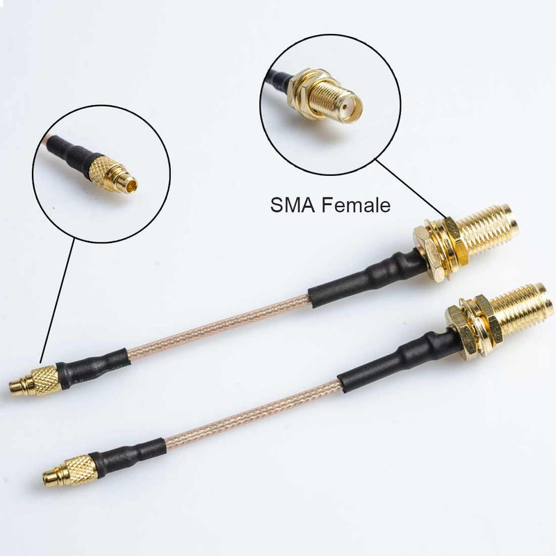 AKK MX04 2pcs MMCX to SMA Female 5.8GHz 178 Linear FPV Antenna Connector