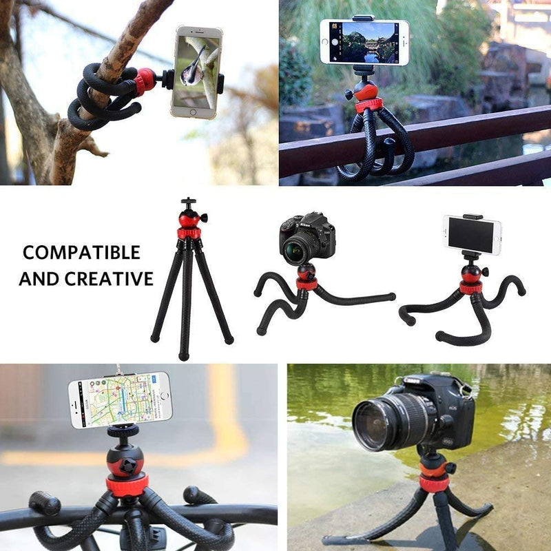 Phone Tripod,Flexible Tripod Stand with Wireless Remote Shutter for Selfie/Video/Photography, 360 Degree Rotation Mini Travel Tripod Compatible with Phones & Cameras & GoPro