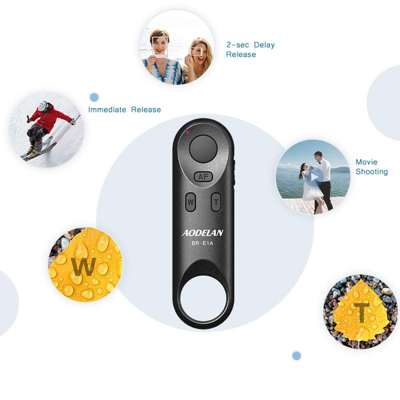 [AUSTRALIA] - AODELAN Wireless Remote Control for Canon M6 Mark II,6D Mark II Replacement BR-E1 Camera Shutter Release for Canon EOS RP,M50,90D,SL3 250D,SL2 200D,T7i,G7 X Mark III 