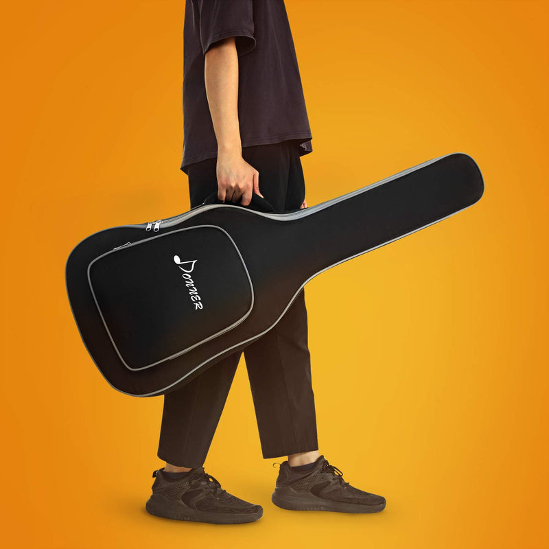 Donner 39 inch Electric Guitar Bag Gig Bag, 0.3 Inch Padded Sponge 600D Ripstop Waterproof Nylon Dustproof Soft Electric Guitar Case Adjustable Strap Black 0.3Inch Padded