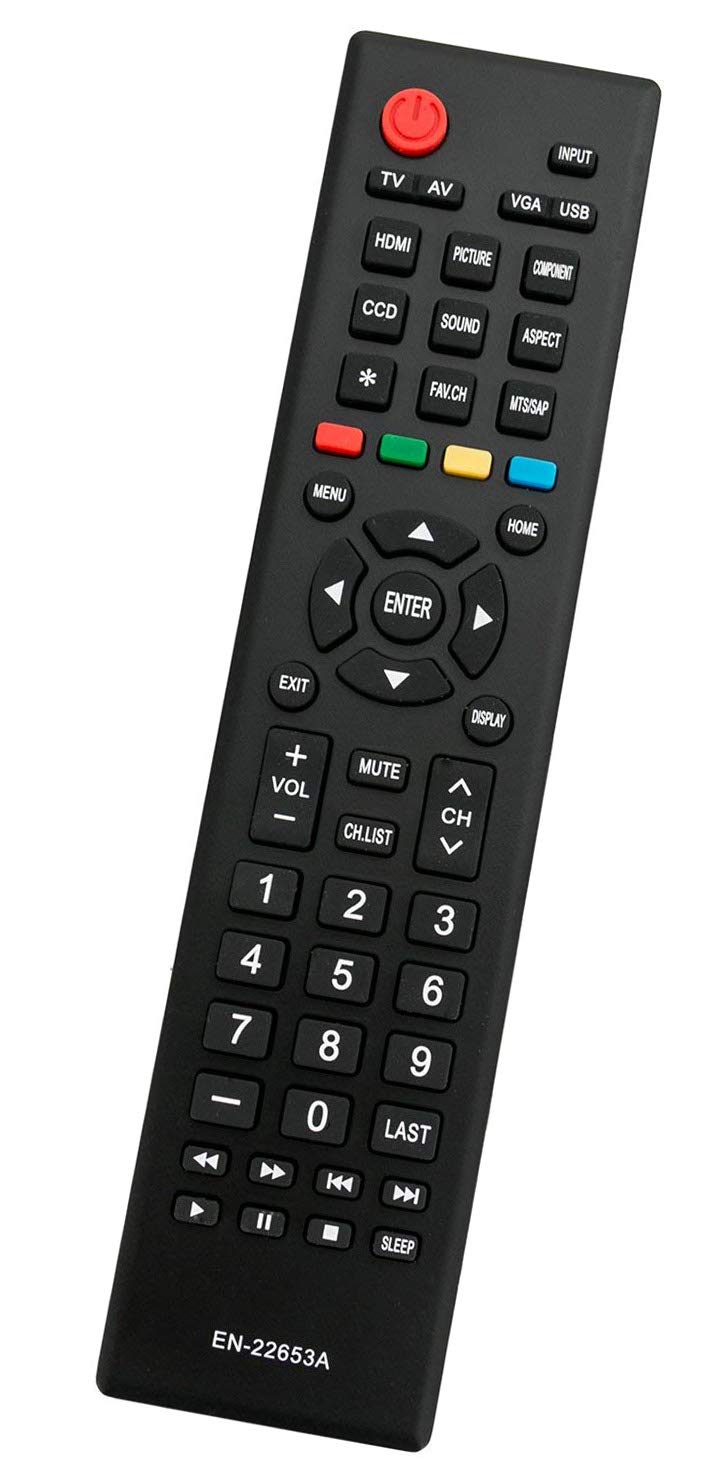 EN-22653A Remote Control Compatible with Hisense TV 32K20D 46K360M 32A320 39A320 50K20D 40H3 50H3 50K23DG 40H3 40K360MN 46K360MN 46K360MV1 46K360MV2 40K24D 50H3B 40K360M 40K20D