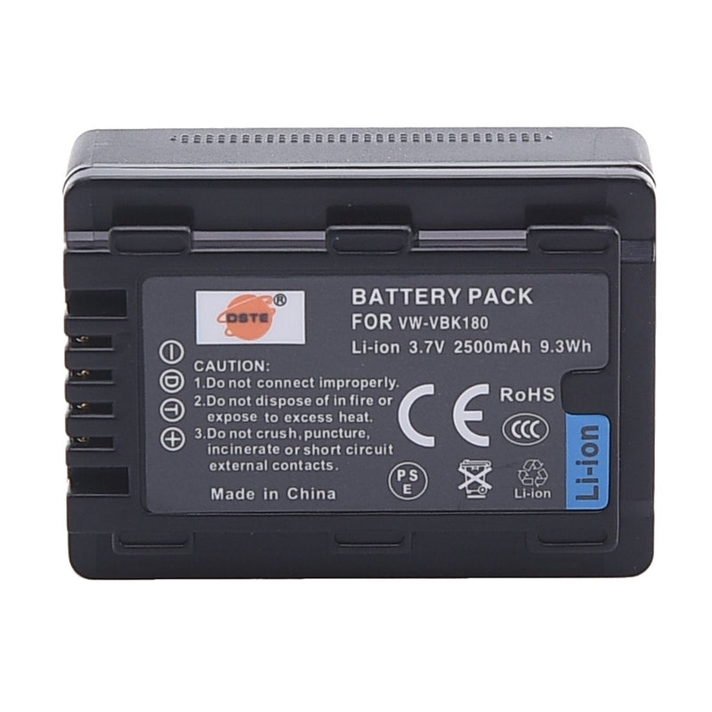 [AUSTRALIA] - DSTE Replacement for 2X VW-VBK180 Battery + DC106 Travel and Car Charger Adapter Compatible Panasonic SDR-H100 H101 HC-V500 V700 HDC-HS80 SD90 TM80 TM90 Camera as VW-VBL090 