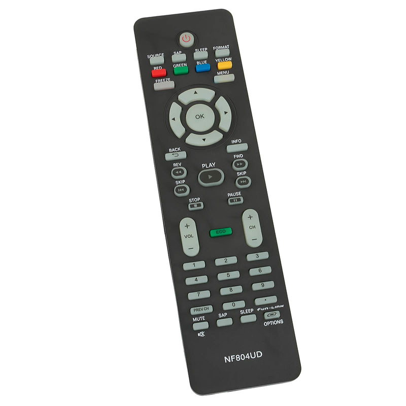 New NF804UD Replace Remote Control fit for Magnavox LCD TV 46MF440B 46MF401B 40MF430B 32MF330B 46MF460B 19ME360B 22MF330B 26MF321B 26MF330BF7 32MF330BF7 40MF430BF7 46MF401BF7 46MF440BF7 LED HDTV