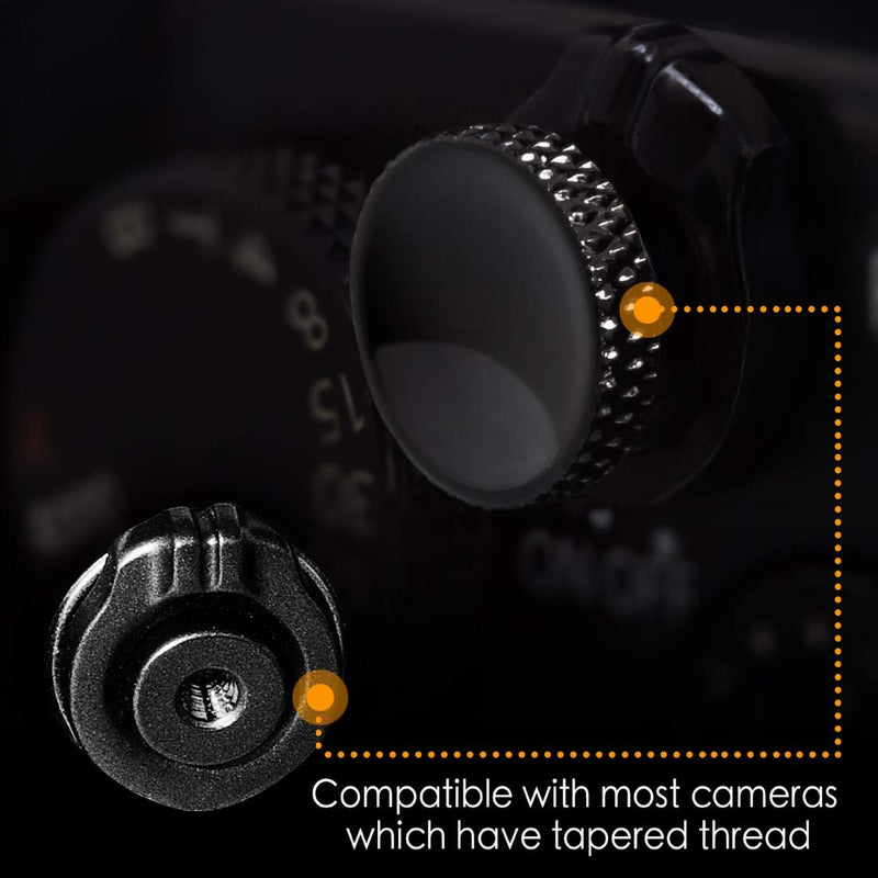 Soft Shutter Release Button (2 Pack/Black) high-end Pure Copper Camera Shutter Button Black