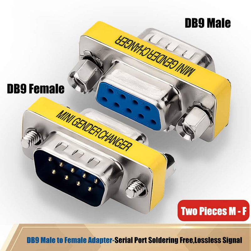 Warmstor 6-Pack 9Pin RS232 Serial Cable DB9 Male to Male/Female to Female/Male to Female Mini Gender Changer Adapter Coupler Connector